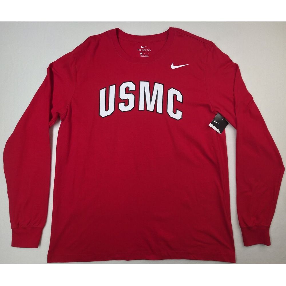 Nike Red USMC Long Sleeve Tee